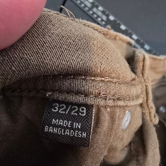 Jachs New York Men's Stretch Chino Slim Straight Khaki Jeans Brown Tan 32/29 - Picture 7 of 12